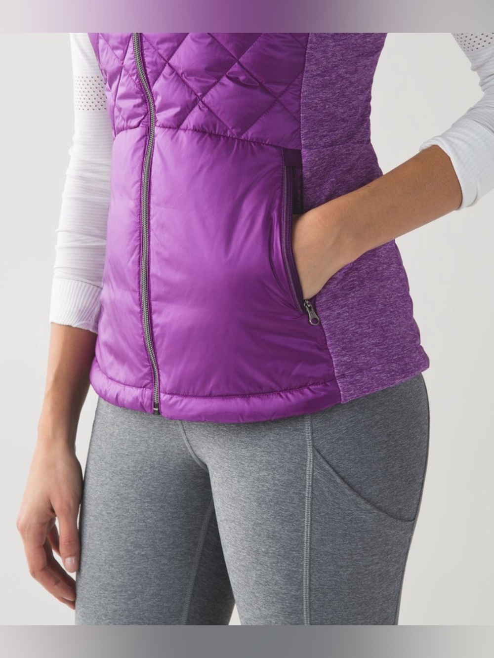 Lululemon Down For A Run Vest Tender Violet Purple Puffer 6 Small - Picture 4 of 11